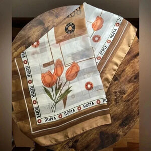 VINTAGE: Roma (Rome) Italy souvenir women’s scarf.